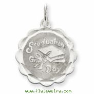 Sterling Silver Graduation Day Disc Charm