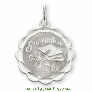 Sterling Silver Graduation Day Disc Charm