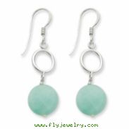 Sterling Silver Green Jade Earrings