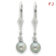 Sterling Silver Grey Cultured Pearl Earrings