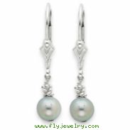 Sterling Silver Grey Cultured Pearl Earrings