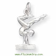 Sterling Silver Gymnast Charm