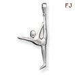 Sterling Silver Gymnast Pendant