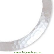 Sterling Silver Hammered 6-12.5mm Graduated Neck Collar