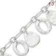 Sterling Silver Hammered Dangles Circle Bracelet