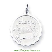 Sterling Silver Happy Anniversary Disc Charm