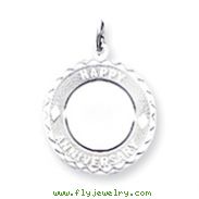 Sterling Silver Happy Anniversary Disc Charm