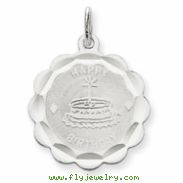 Sterling Silver Happy Birthday Disc Charm