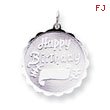 Sterling Silver Happy Birthday Disc Charm