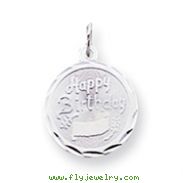 Sterling Silver Happy Birthday Disc Charm