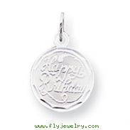 Sterling Silver Happy Birthday Disc Charm