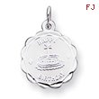 Sterling Silver Happy Birthday Disc Charm