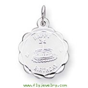 Sterling Silver Happy Birthday Disc Charm