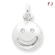 Sterling Silver Happy Face Charm