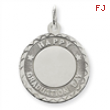 Sterling Silver Happy Graduation Disc Charm