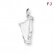 Sterling Silver Harp Charm