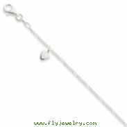 Sterling Silver Heart Anklet
