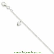 Sterling Silver Heart Anklet