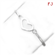 Sterling Silver Heart Bangle Bracelet