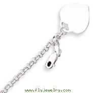 Sterling Silver Heart Charm Bracelet
