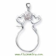 Sterling Silver Heart Charm Holder