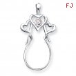 Sterling Silver Heart Charm Holder