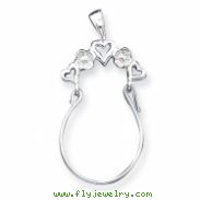 Sterling Silver Heart Charm Holder