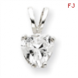 Sterling Silver Heart CZ Pendant