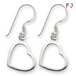 Sterling Silver Heart Dangle Earrings