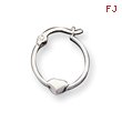 Sterling Silver Heart Hoop Earrings