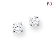 Sterling Silver Heart Shape CZ Earrings