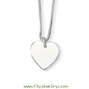 Sterling Silver Heart With 18" Box Chain