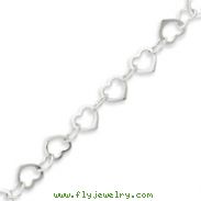 Sterling Silver Hearts Bracelet