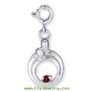 Sterling Silver Hearts Of Promise Created January Garnet Birthstone Charm