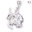 Sterling Silver Hockey Goalie Charm