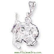 Sterling Silver Hockey Goalie Charm