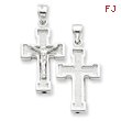 Sterling Silver Hollow Latin Crucifix Pendant