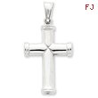 Sterling Silver Hollow Reversible Cross Pendant
