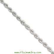 Sterling Silver Hollow Rope Chain