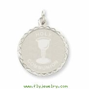 Sterling Silver Holy Communion Disc Charm