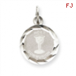 Sterling Silver Holy Communion Disc Charm