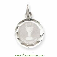 Sterling Silver Holy Communion Disc Charm