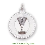 Sterling Silver Holy Communion Disc Charm