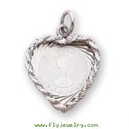 Sterling Silver Holy Communion Disc Charm
