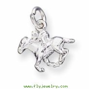 Sterling Silver Horse w/Rider Charm