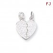 Sterling Silver I Love You 2-piece break apart Heart Charm