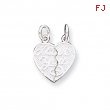 Sterling Silver I Love You 2-piece break apart Heart Charm