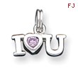 Sterling Silver I Love You Charm