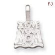 Sterling Silver I Love You Mom Pendant