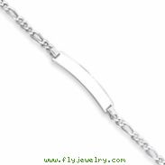 Sterling Silver ID Figaro Link Bracelet